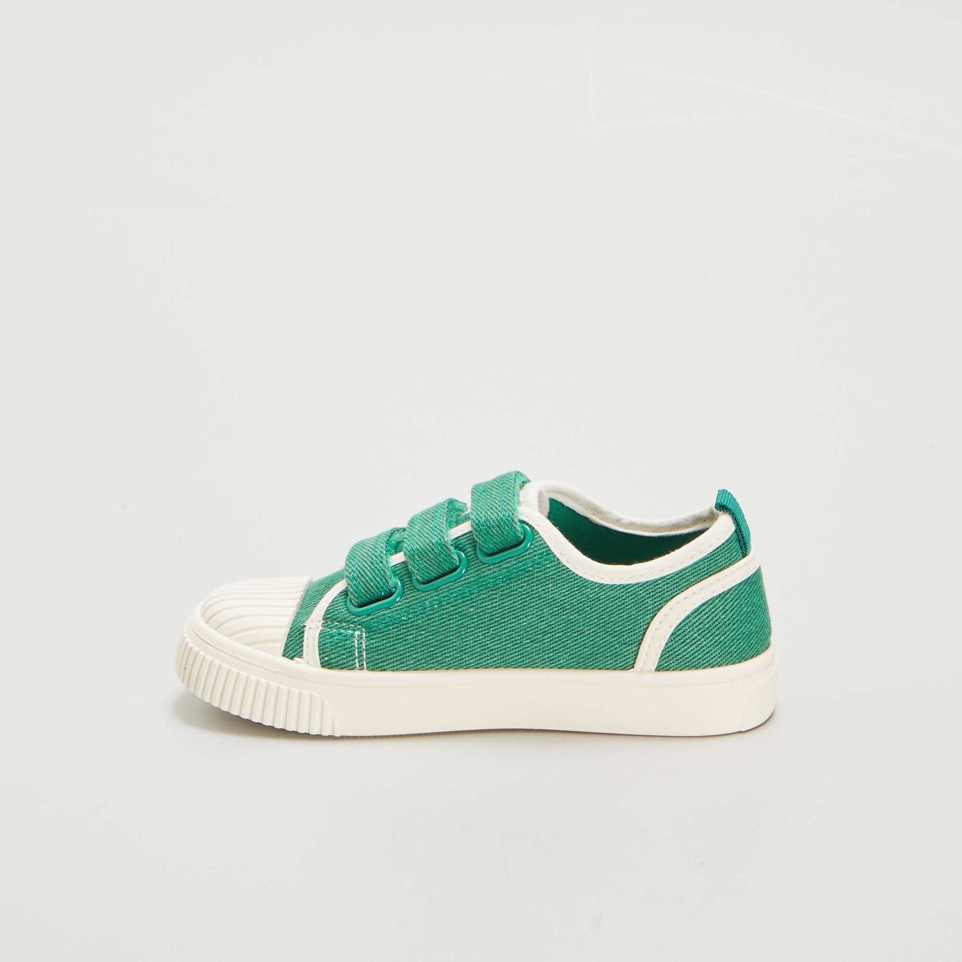 Baskets en toile scratchs Vert