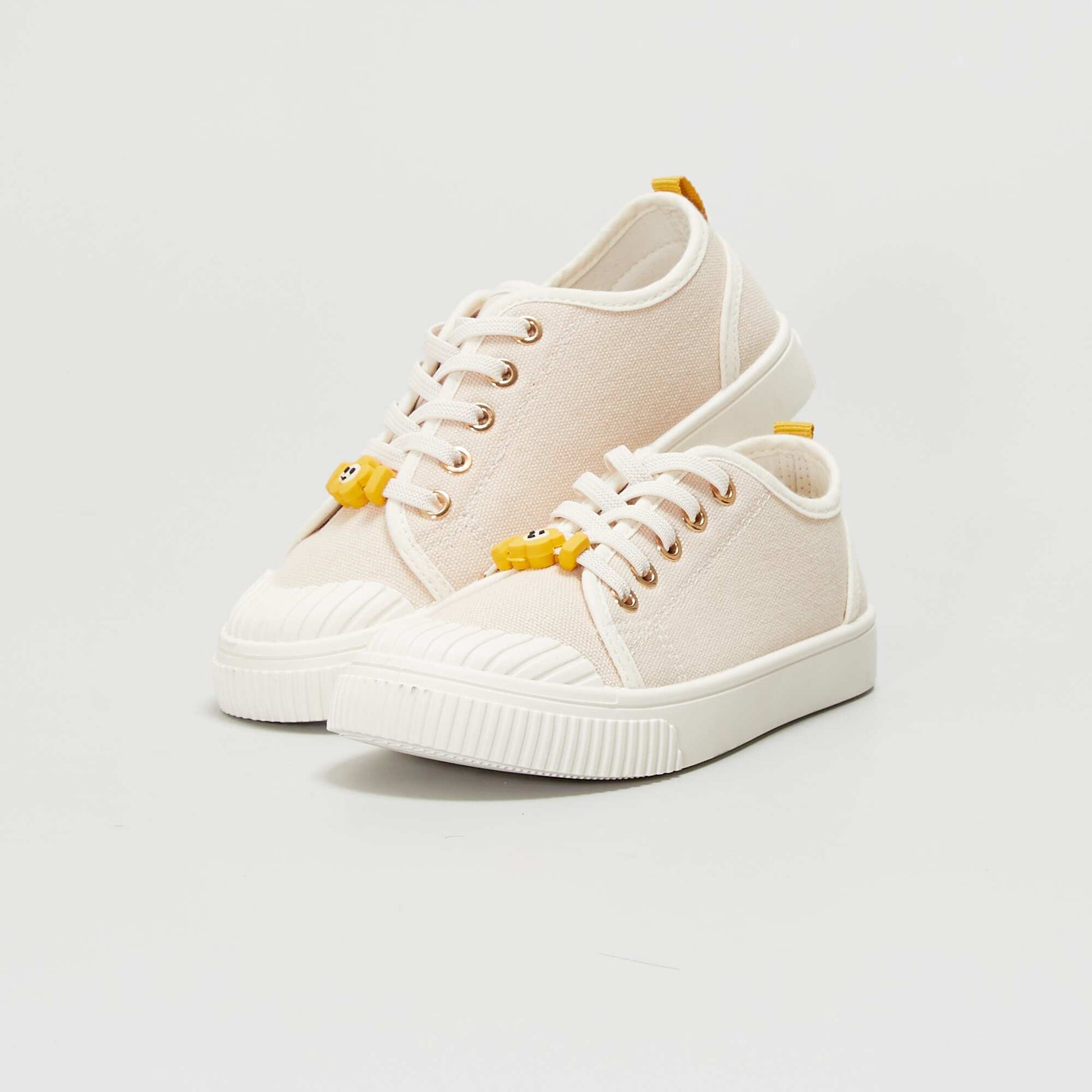 Baskets en toile imprim es Rose