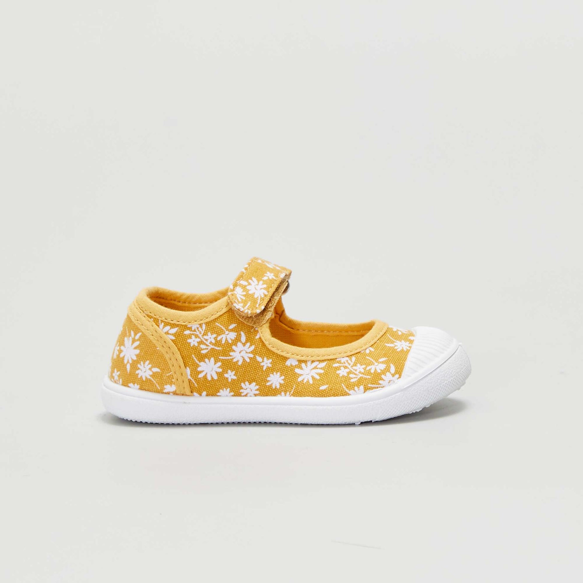 Ballerines en toile Jaune