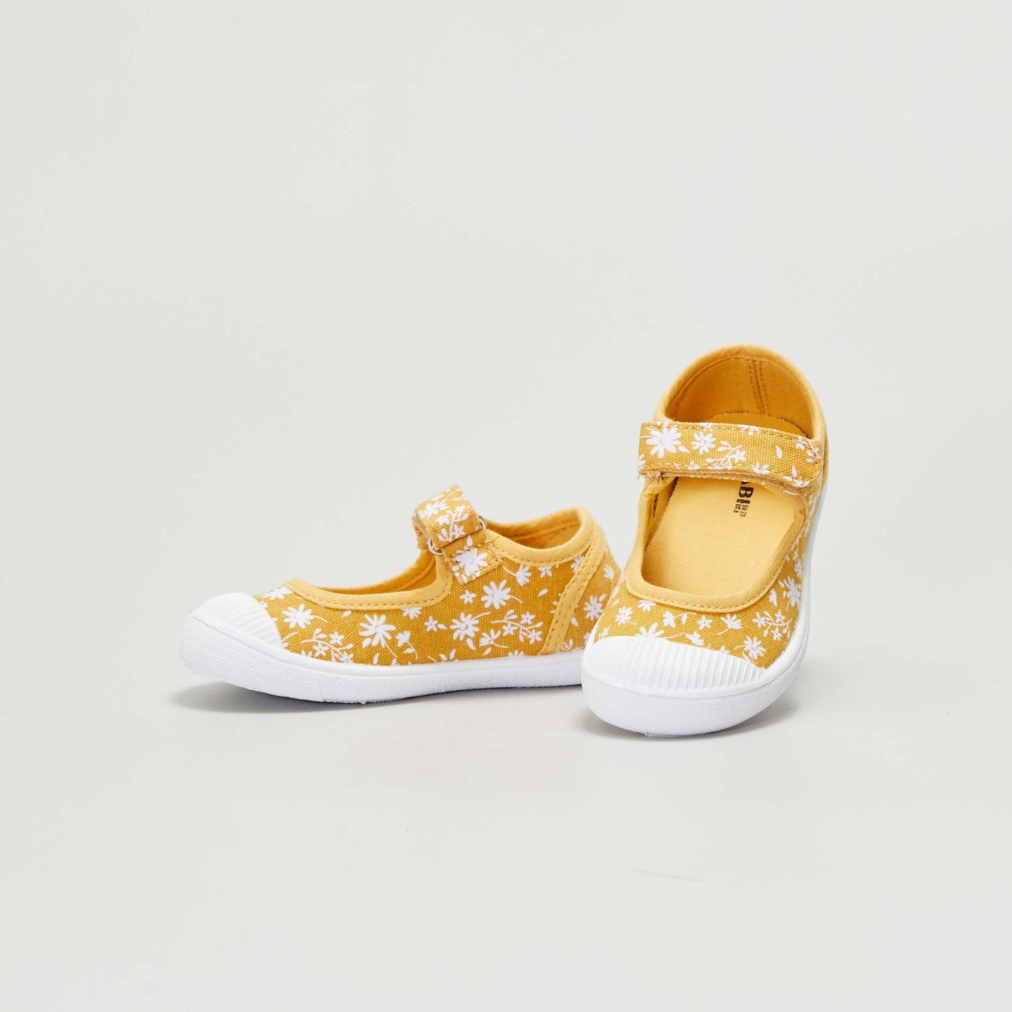 Ballerines en toile Jaune