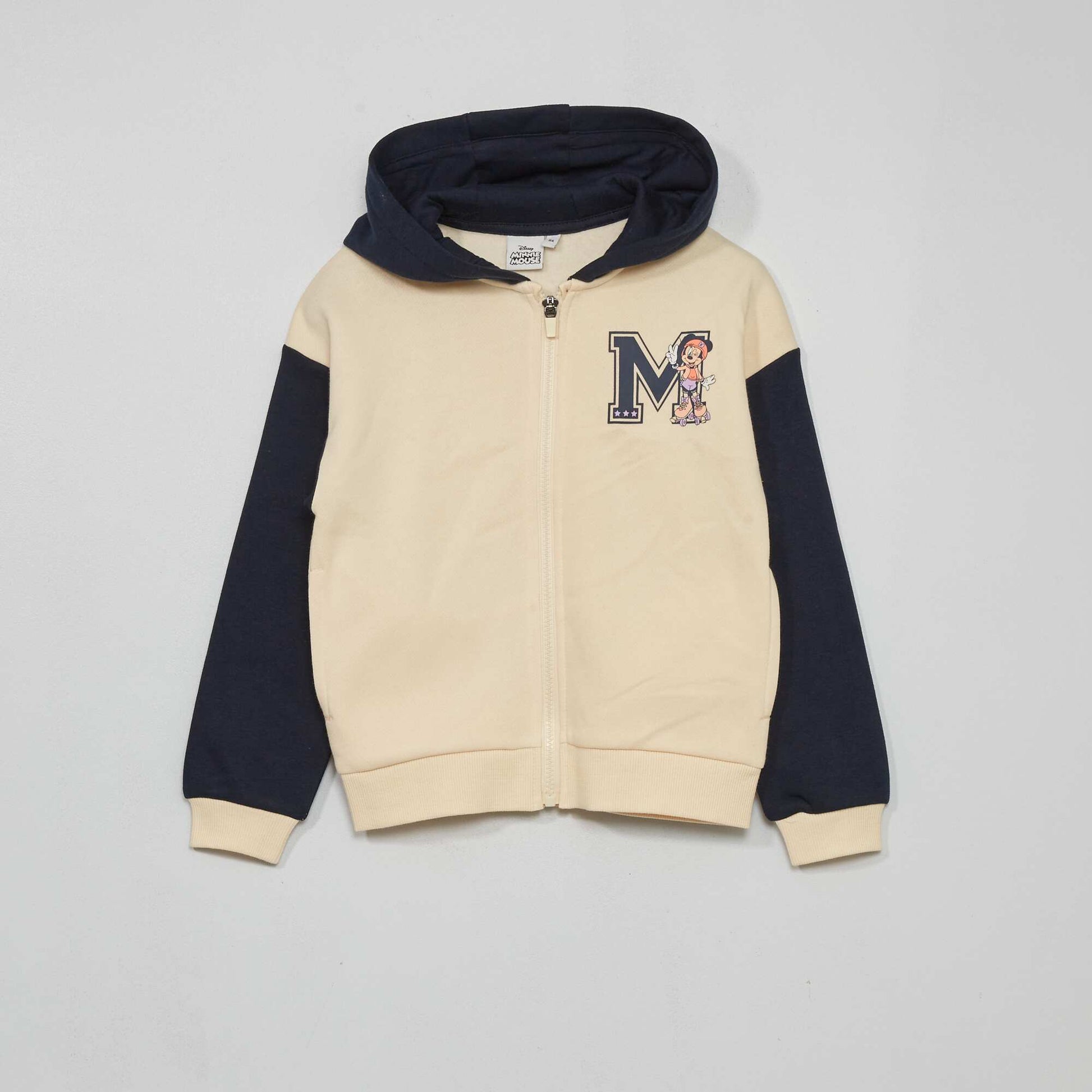 Sweat capuche bicolore 'Minnie Mouse' Beige/marine