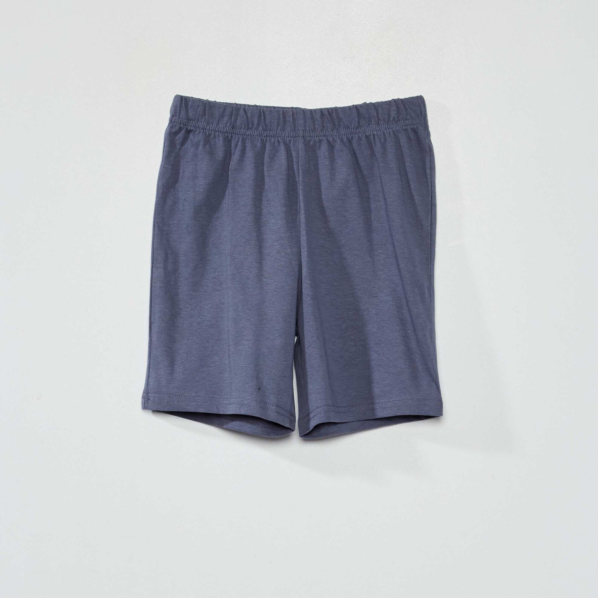 Pyjama court imprim - 2 pi ces Gris bleu