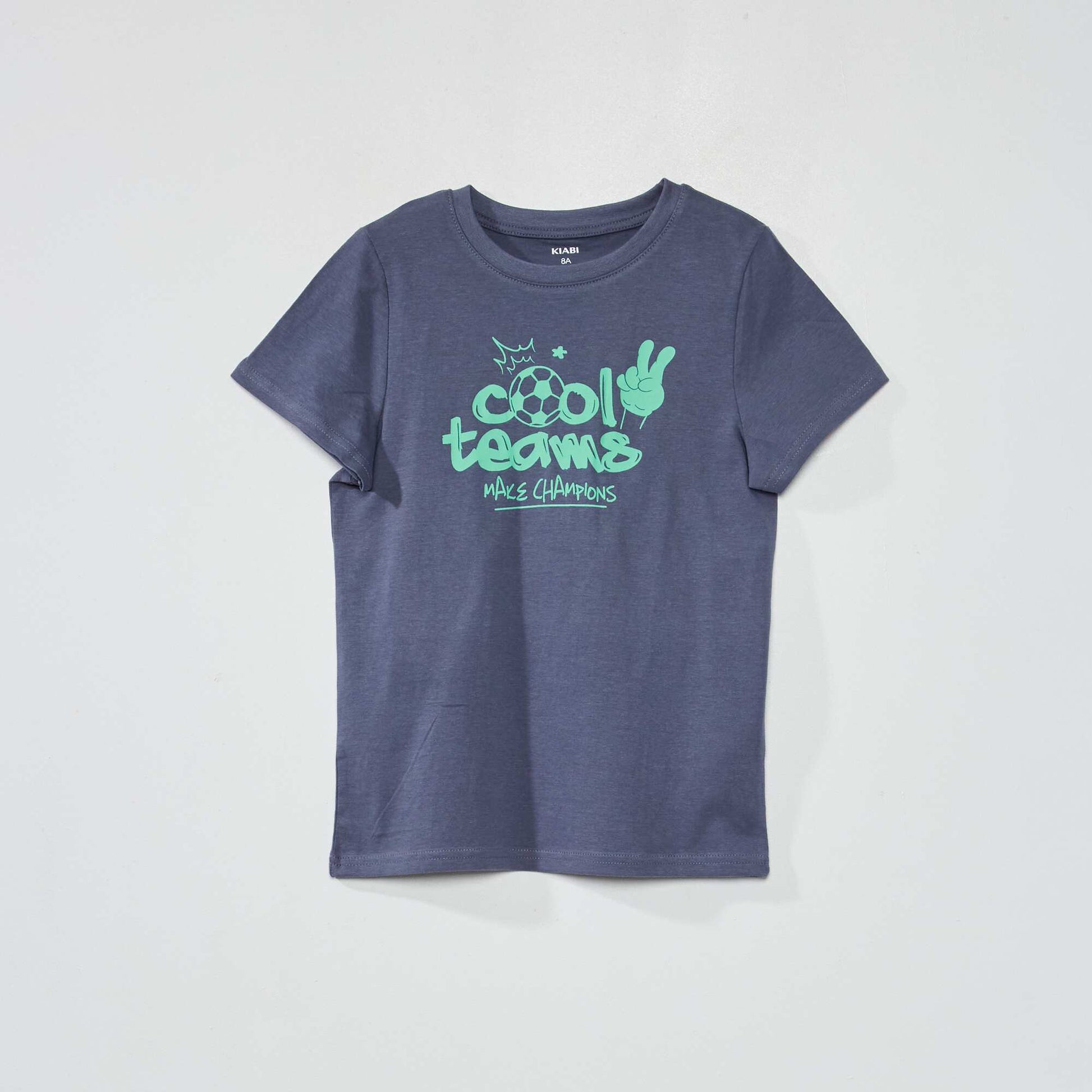 Pyjama court imprim - 2 pi ces Gris bleu