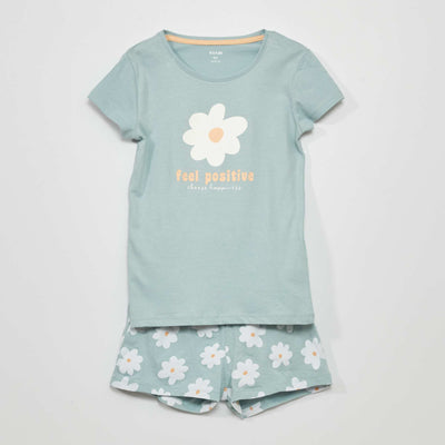 Pyjama court - 2 pi ces Bleu