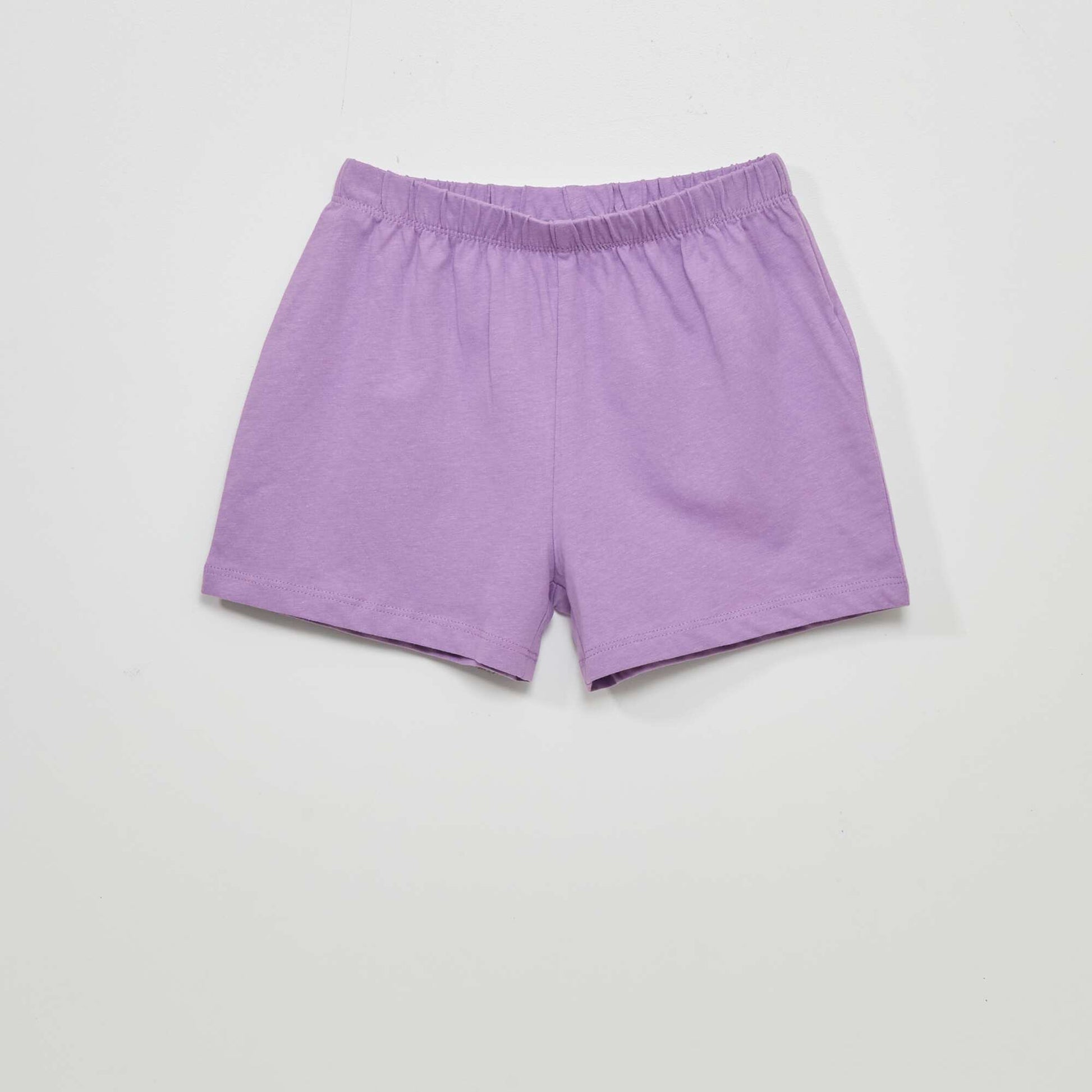 Pyjama court - imprim 'coeur' - 2 pi ces Violet