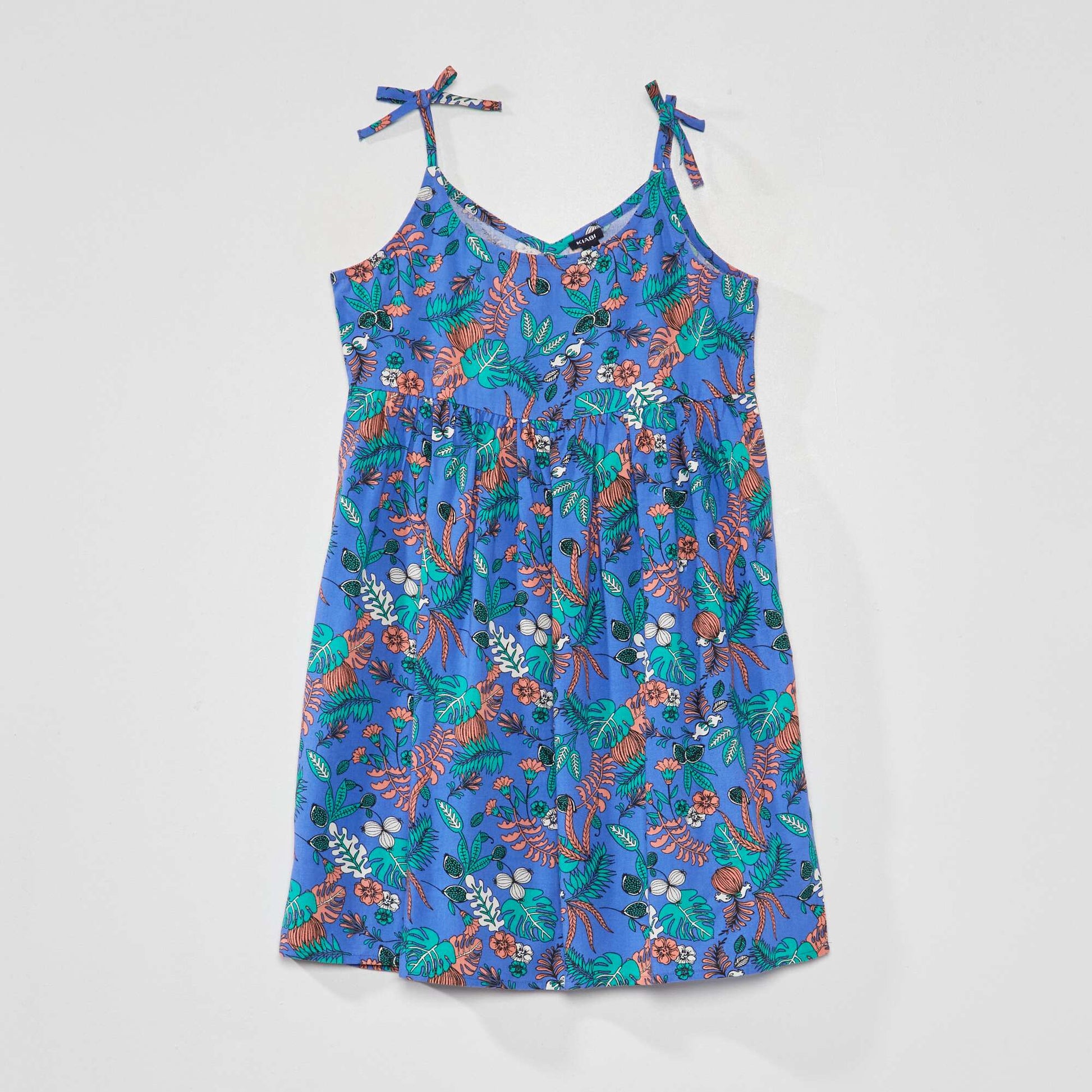 Robe fluide avec imprim Bleu