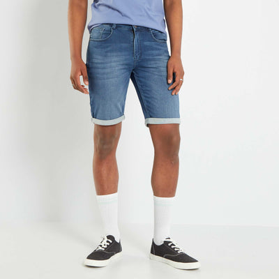 Bermuda en jean taille standard Stone
