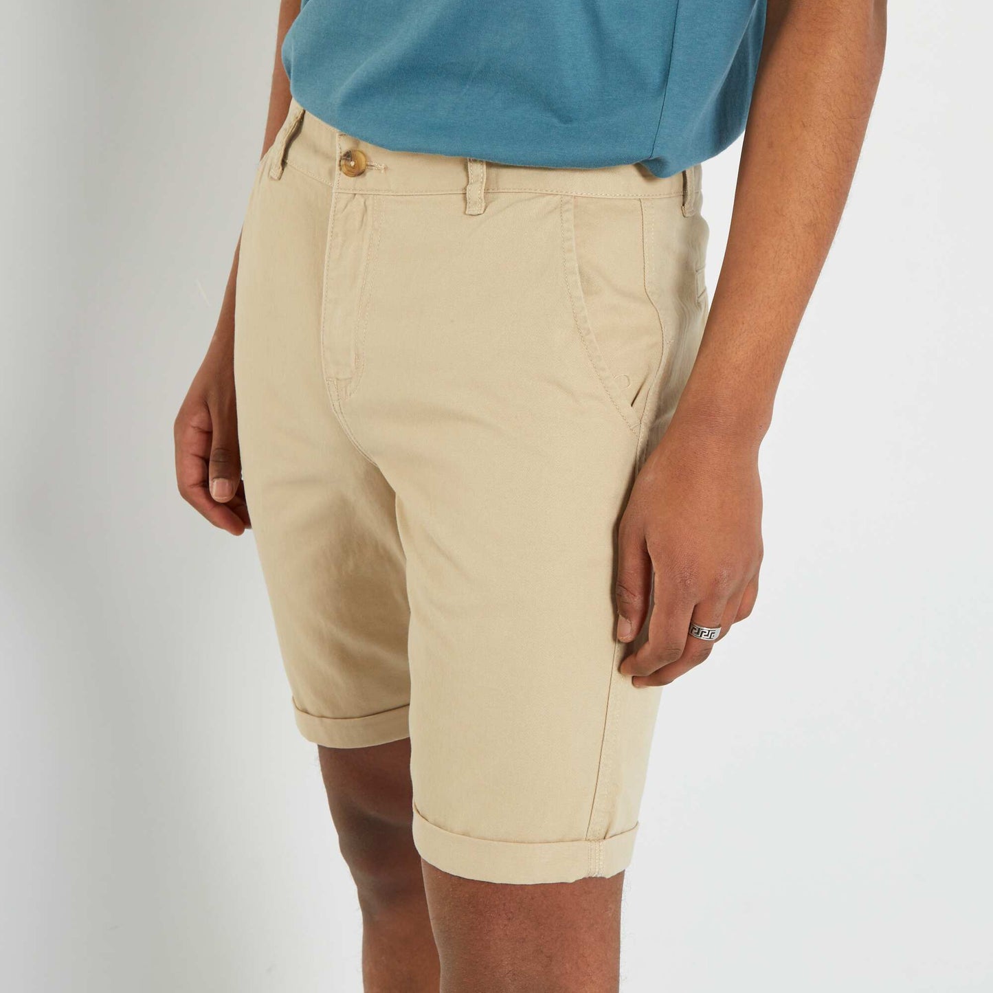 Bermuda chino droit Beige