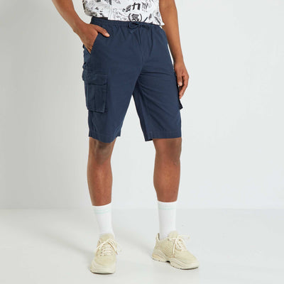 Bermuda avec poches cargo bleu marine