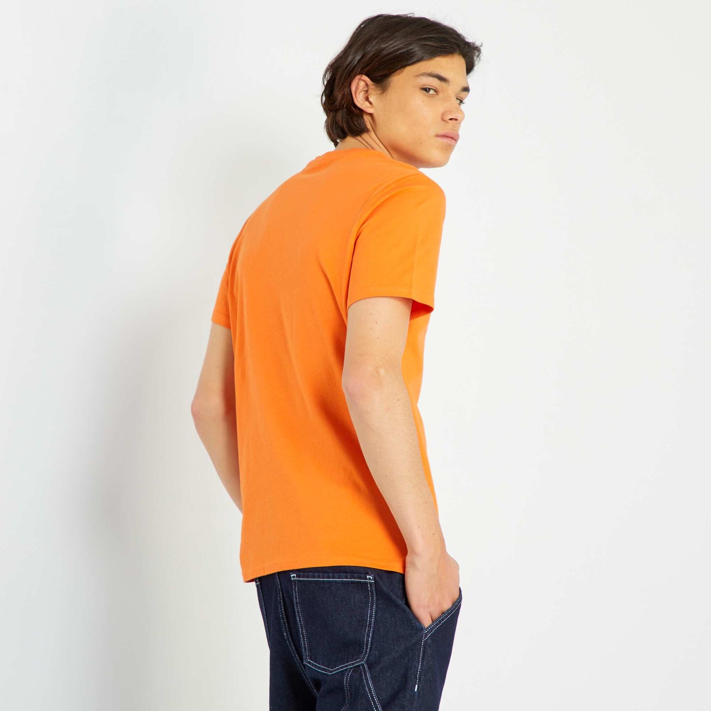 T-shirt imprim Orange
