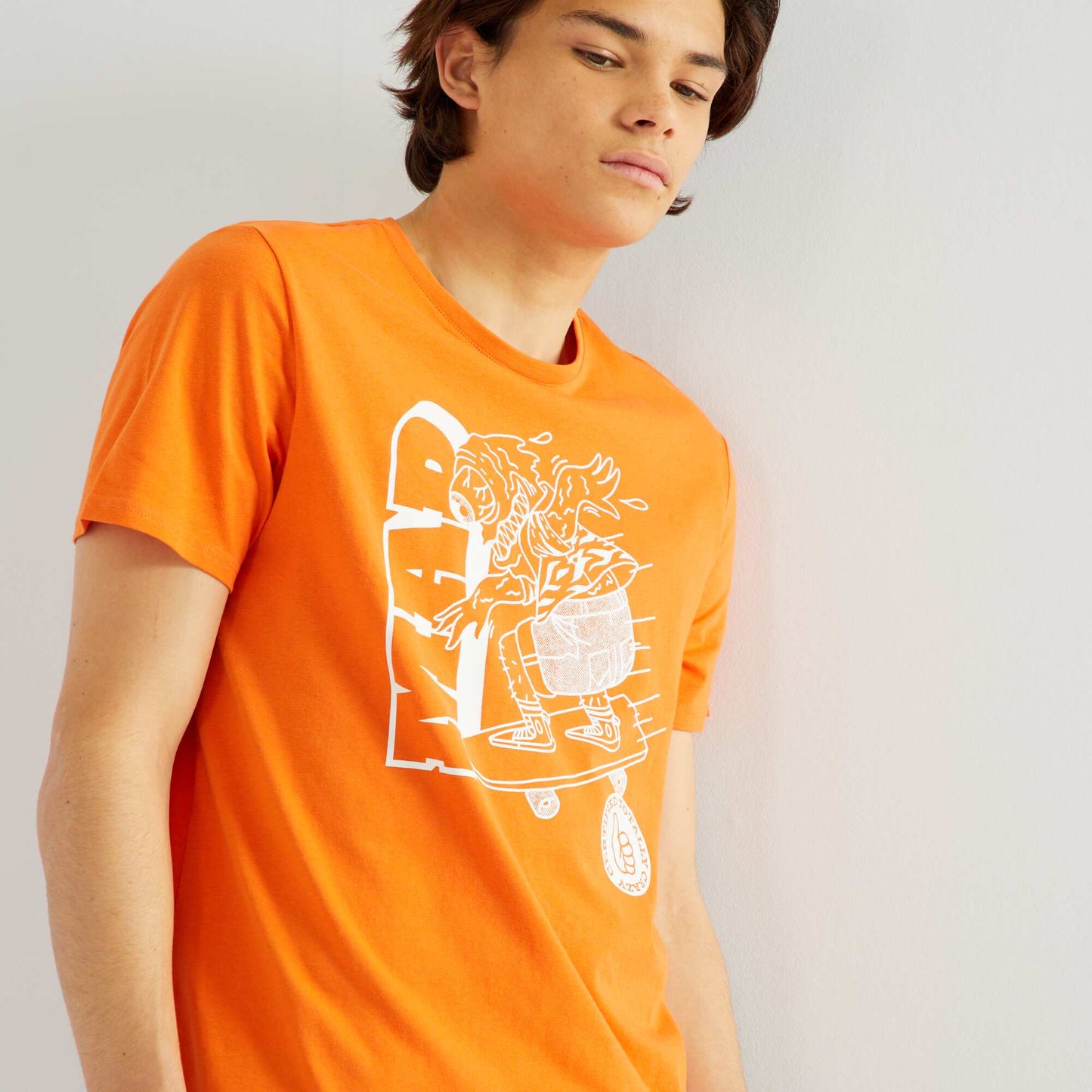 T-shirt imprim  Orange