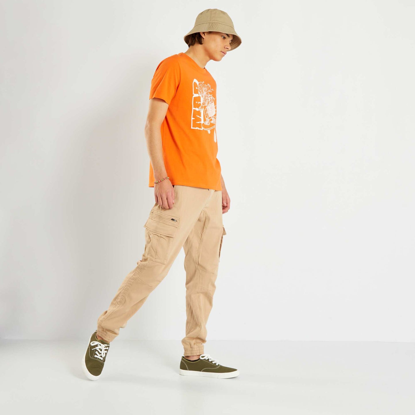 T-shirt imprim  Orange