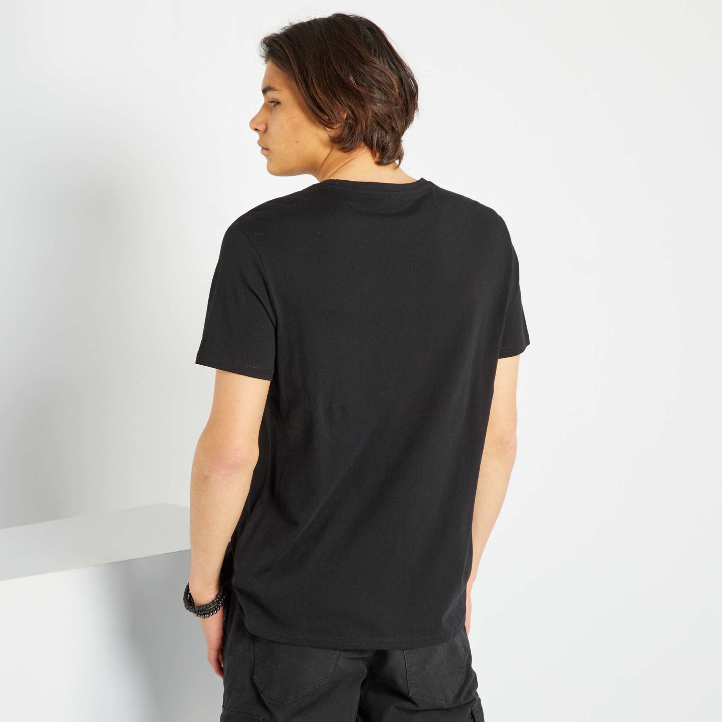 T*-shirt manches courtes avec poches poitrine noir