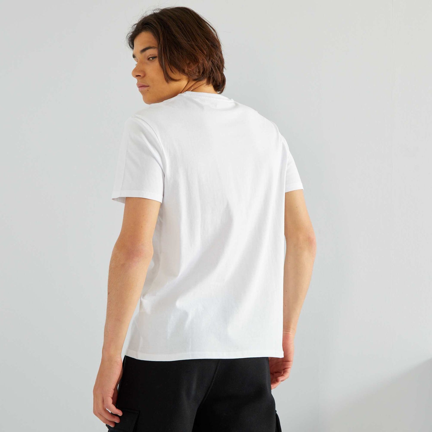 T*-shirt manches courtes avec poches poitrine blanc