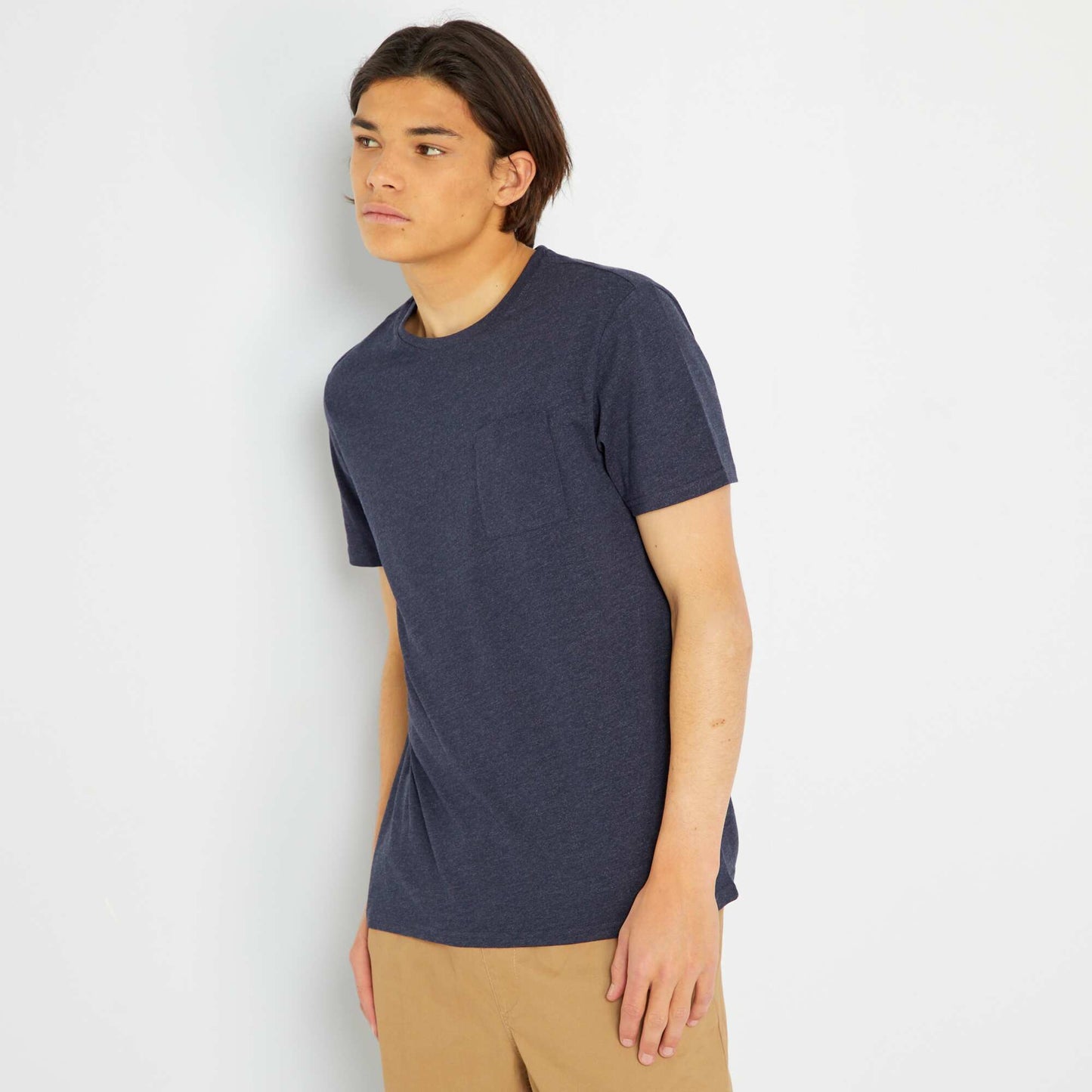 T*-shirt manches courtes avec poches poitrine Bleu