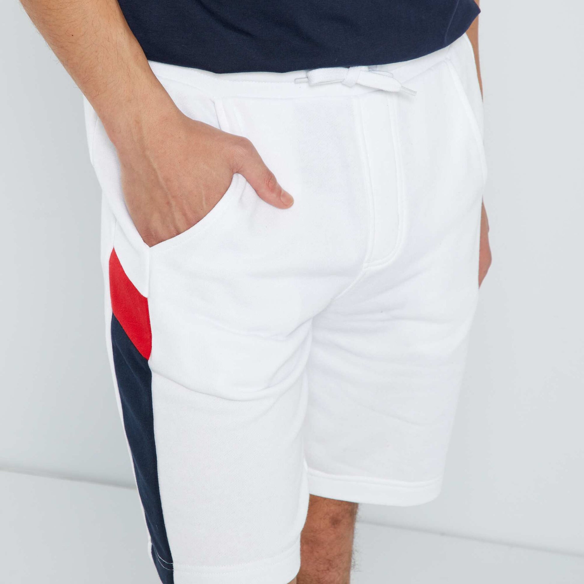 Short de sport en molleton Blanc