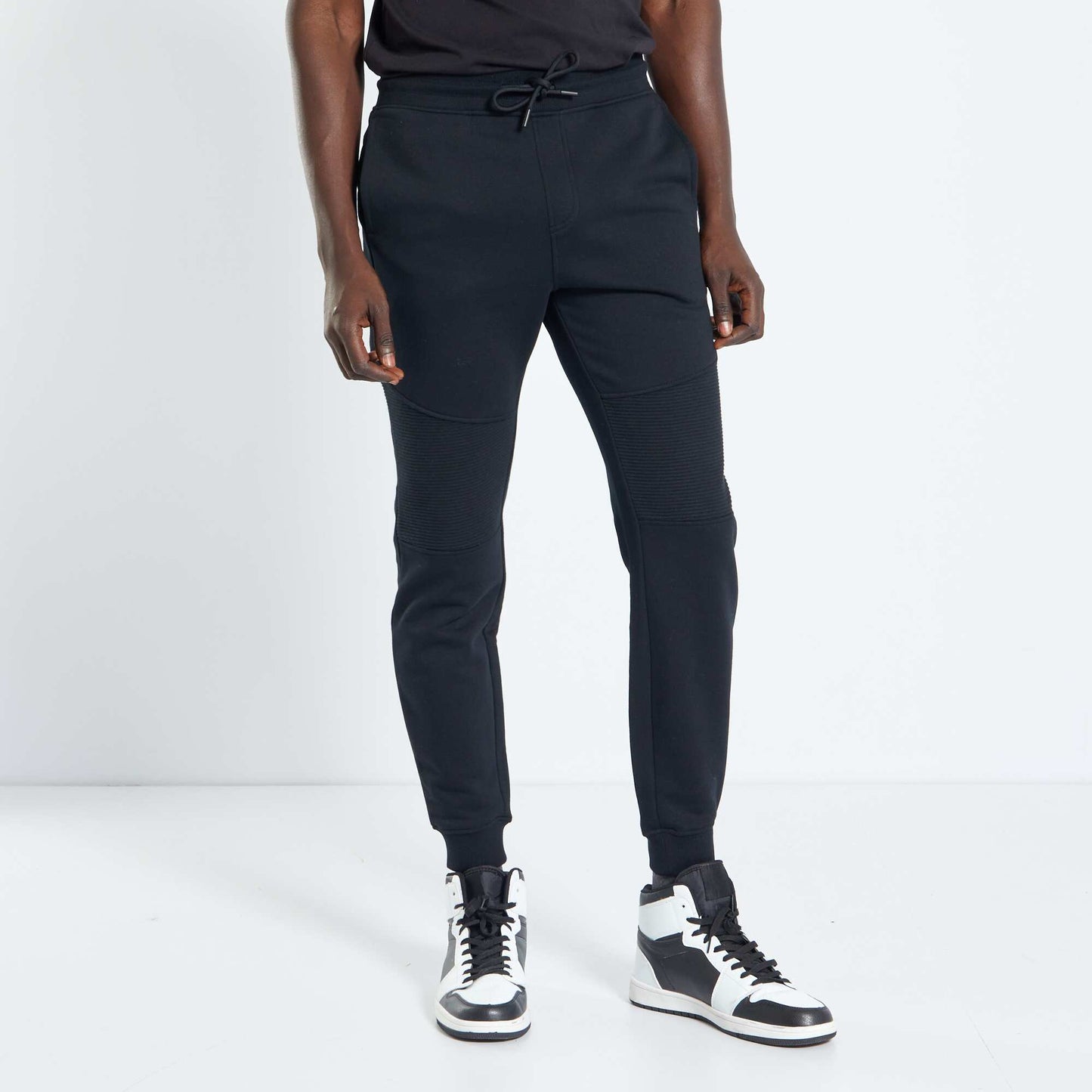 Pantalon de jogging empiècements genoux noir