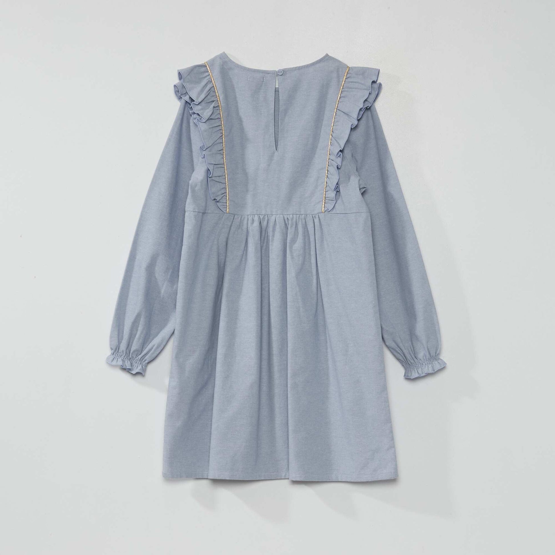 Robe en chambray Bleu