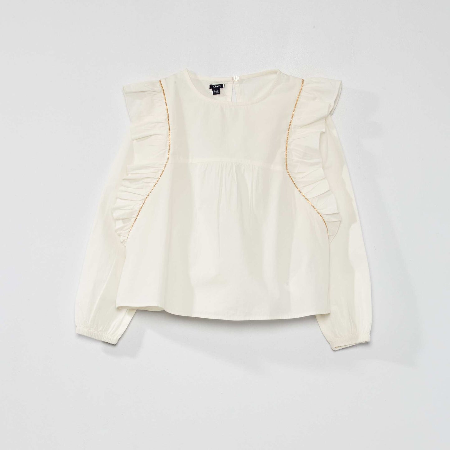 Blouse ample col rond blanc