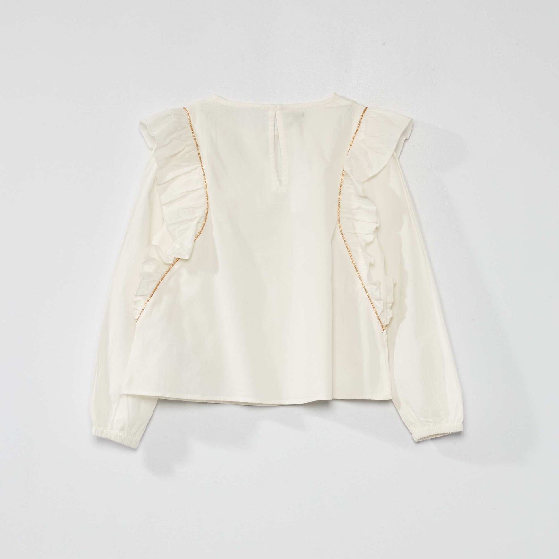 Blouse ample col rond blanc