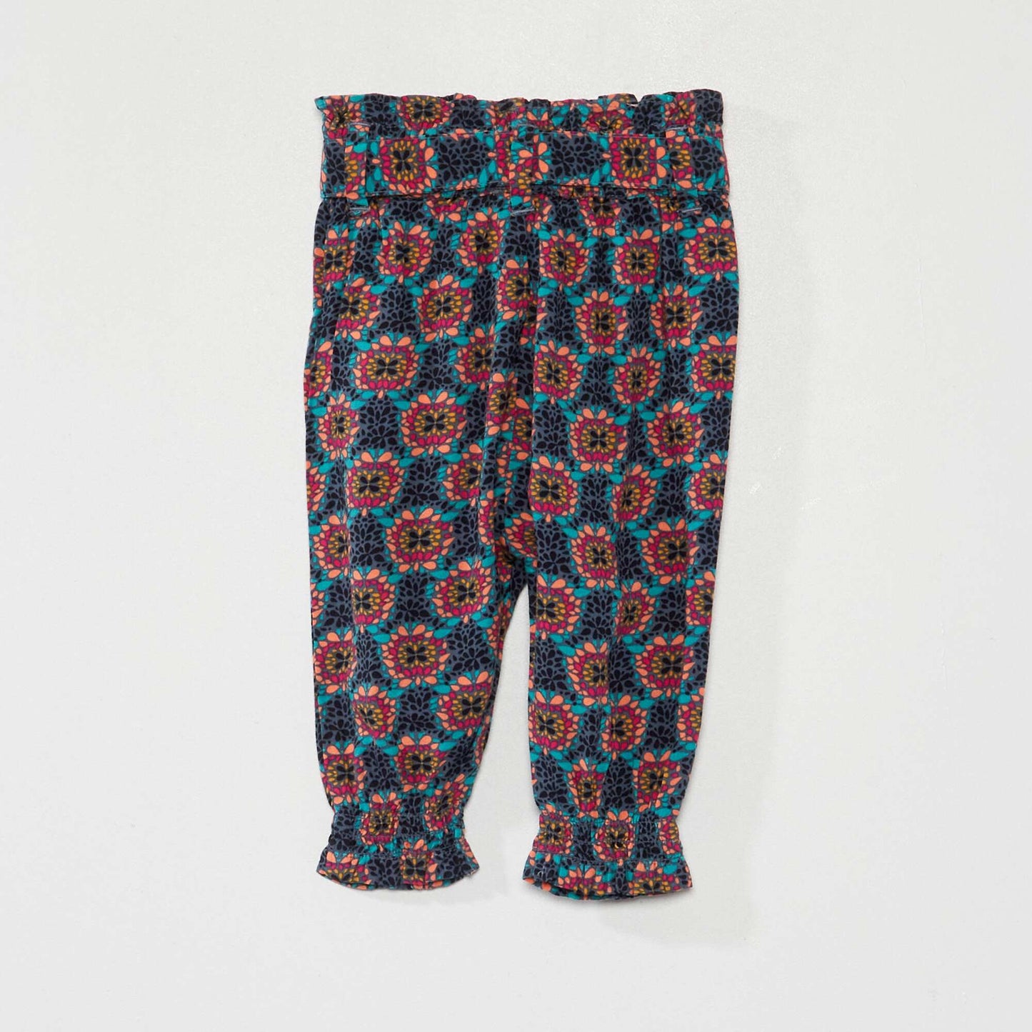 Pantalon fluide avec imprim BLEU