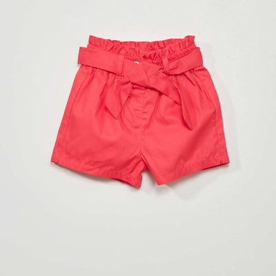 Short en popeline rose azal e