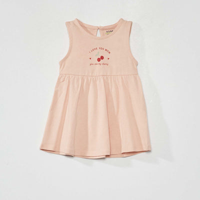 Robe en jersey sans manches Rose