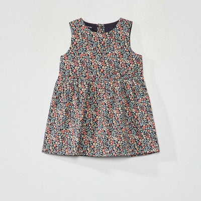 Robe en voile de coton avec imprim Bleu