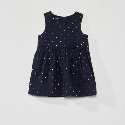 Robe en voile de coton avec imprim Bleu