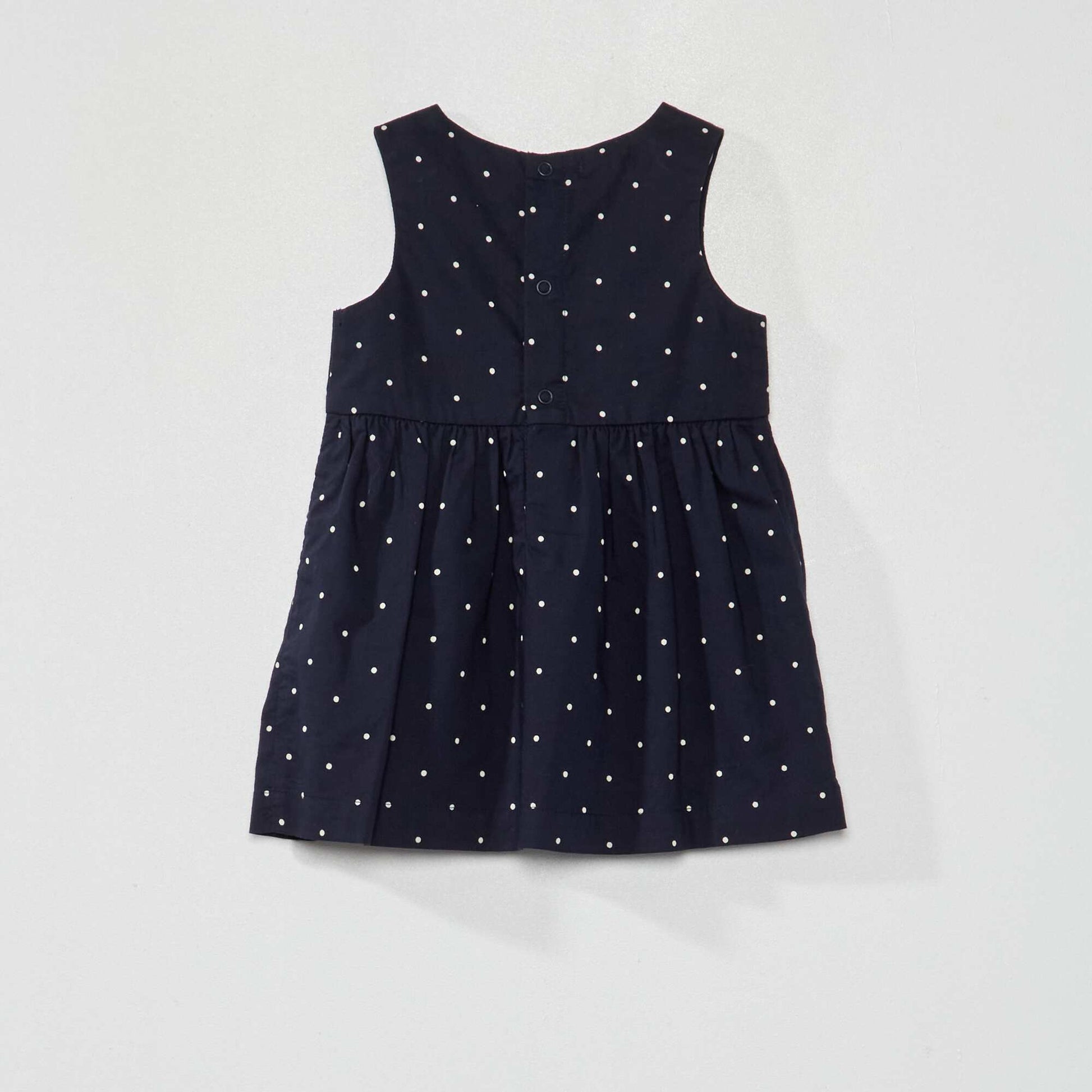 Robe en voile de coton avec imprim Bleu