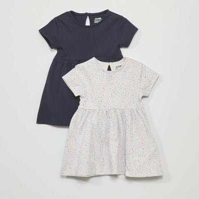 Lot de 2 robes en jersey Bleu