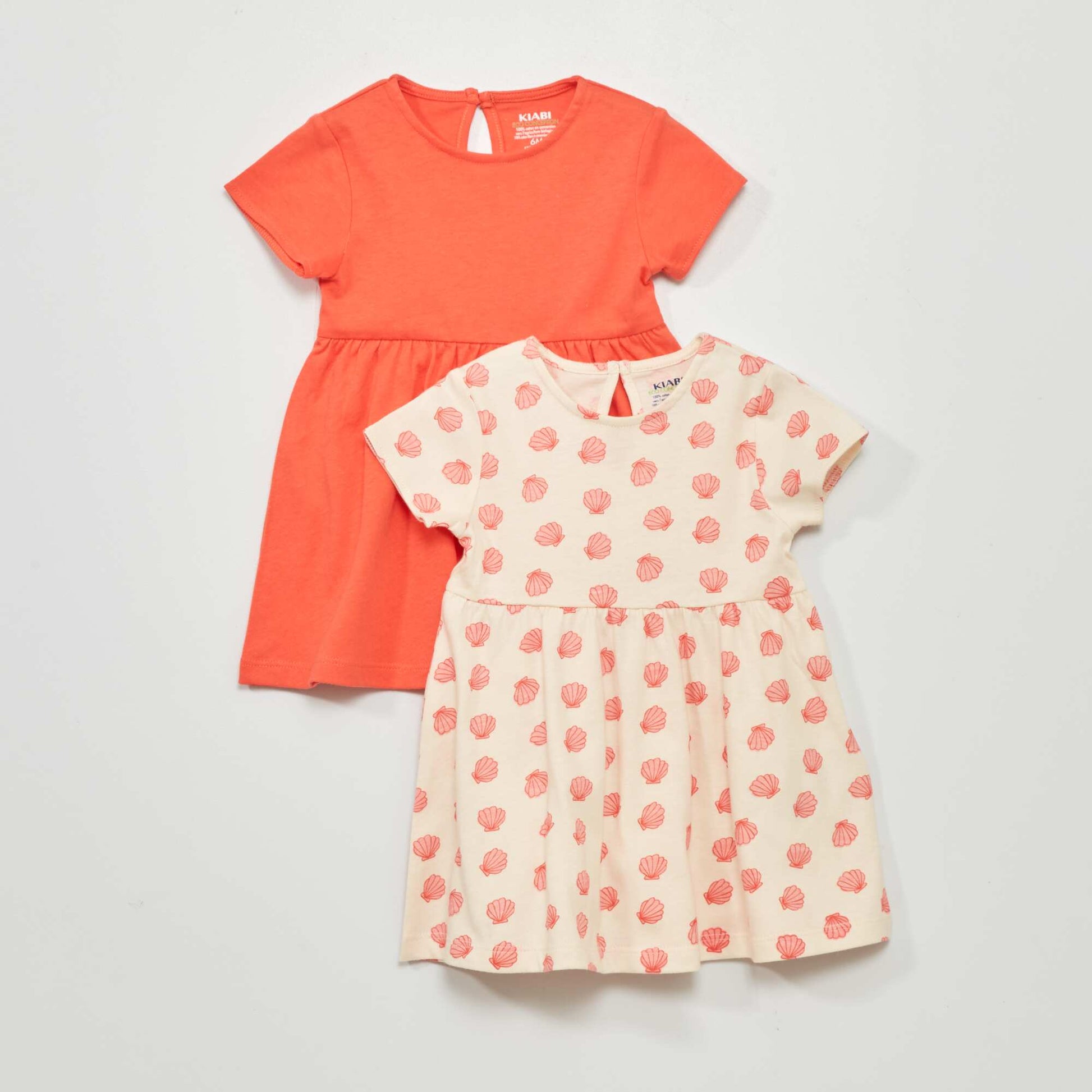 Lot de 2 robes en jersey Rose