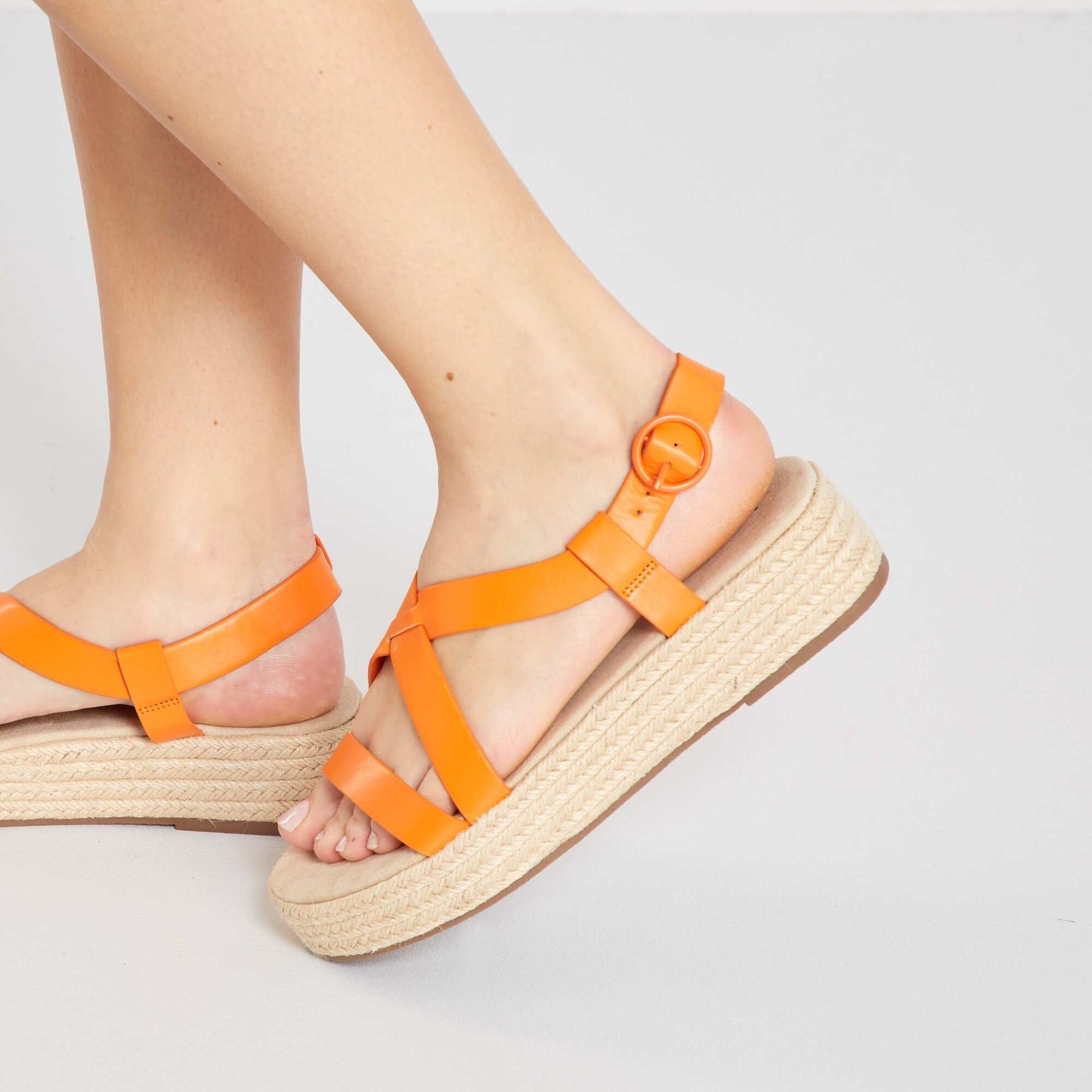 Sandales   plateforme orange