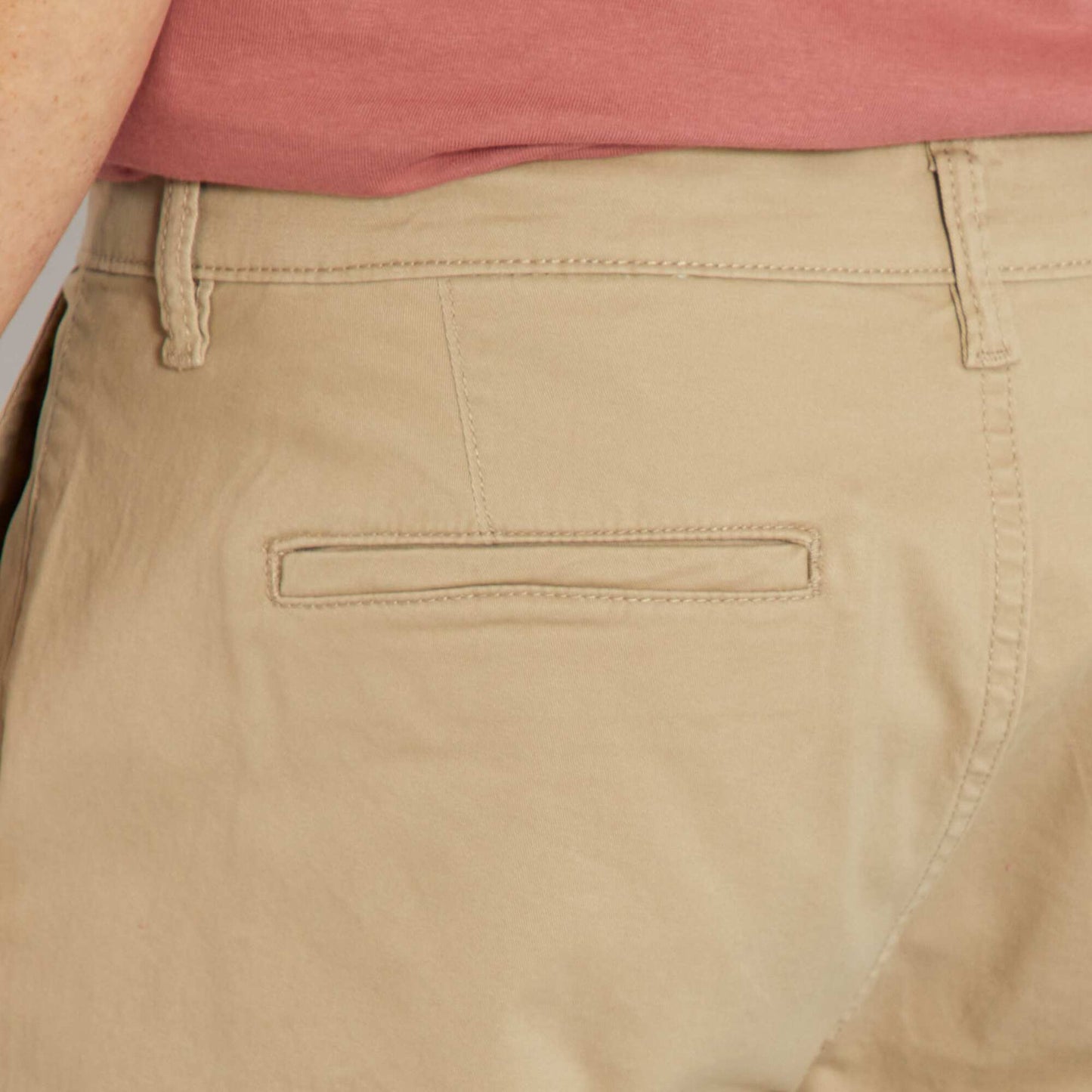 Bermuda chino uni beige chin