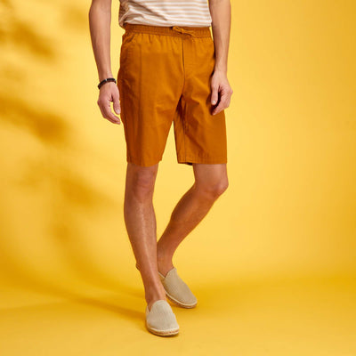 Bermuda chino droit Beige camel