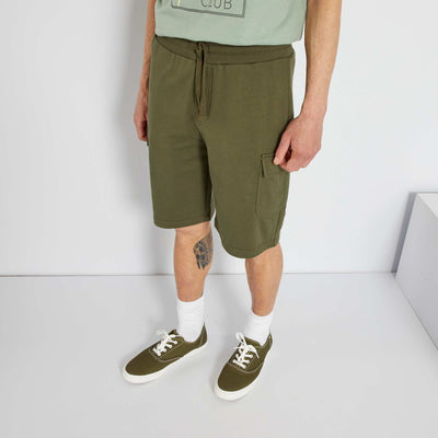 Short bermuda en molleton Kaki