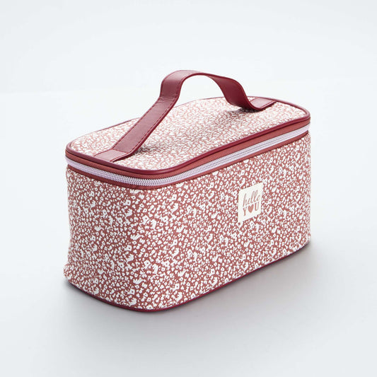 Trousse de toilette à fleurs Rose