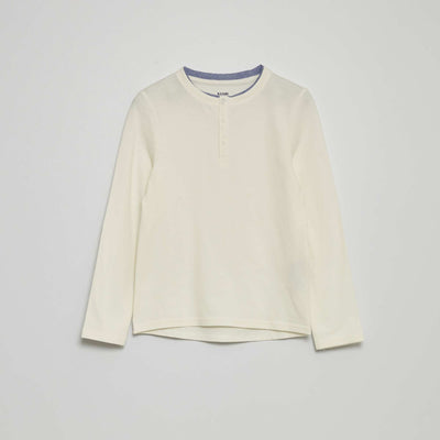 Polo en piqu de coton blanc