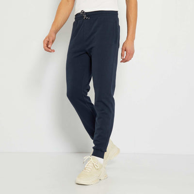 Jogging en molleton uni Bleu marine