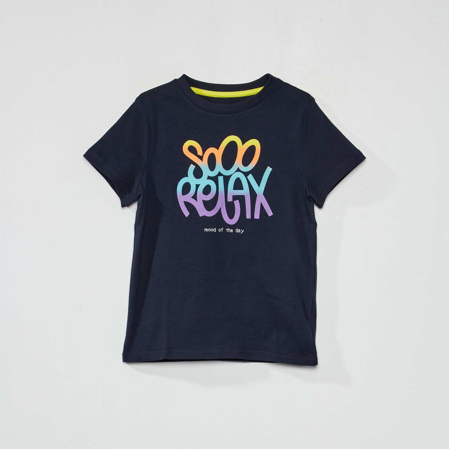 Tee-shirt imprim Bleu