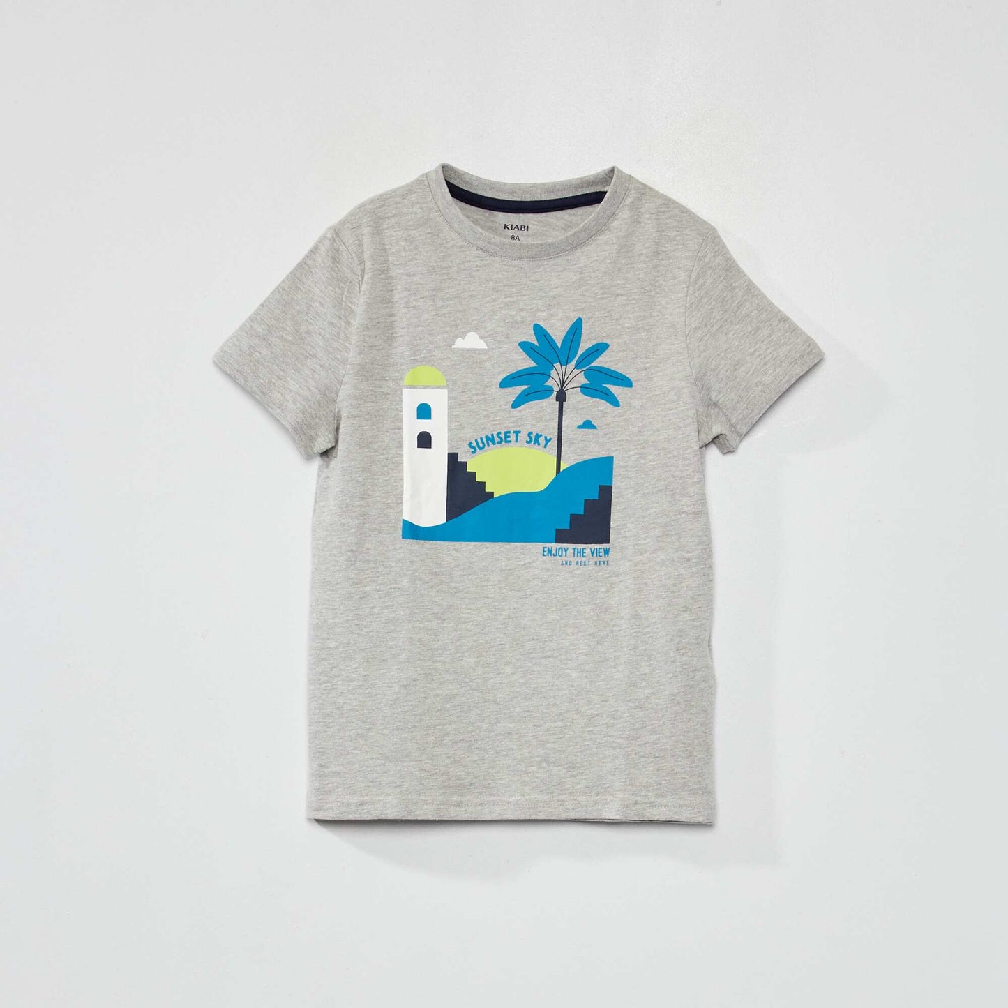 Tee-shirt imprim Gris