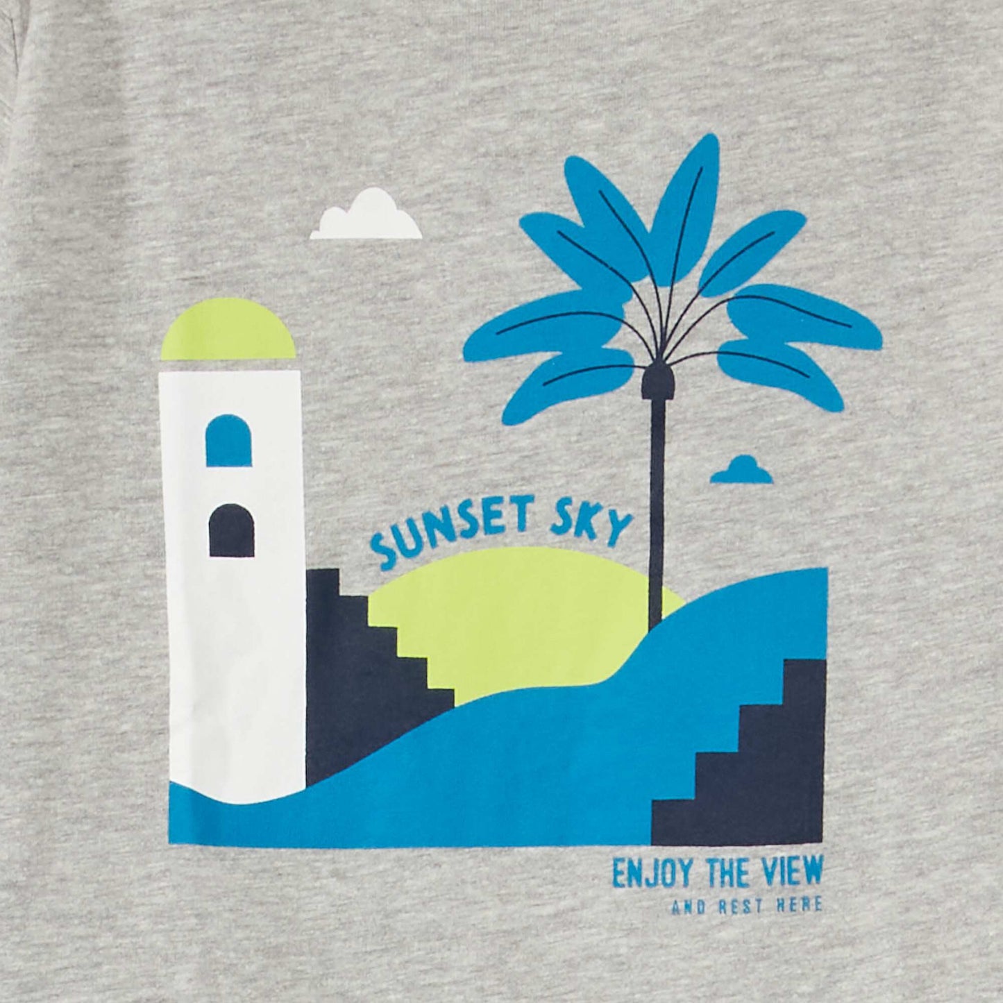 Tee-shirt imprim Gris
