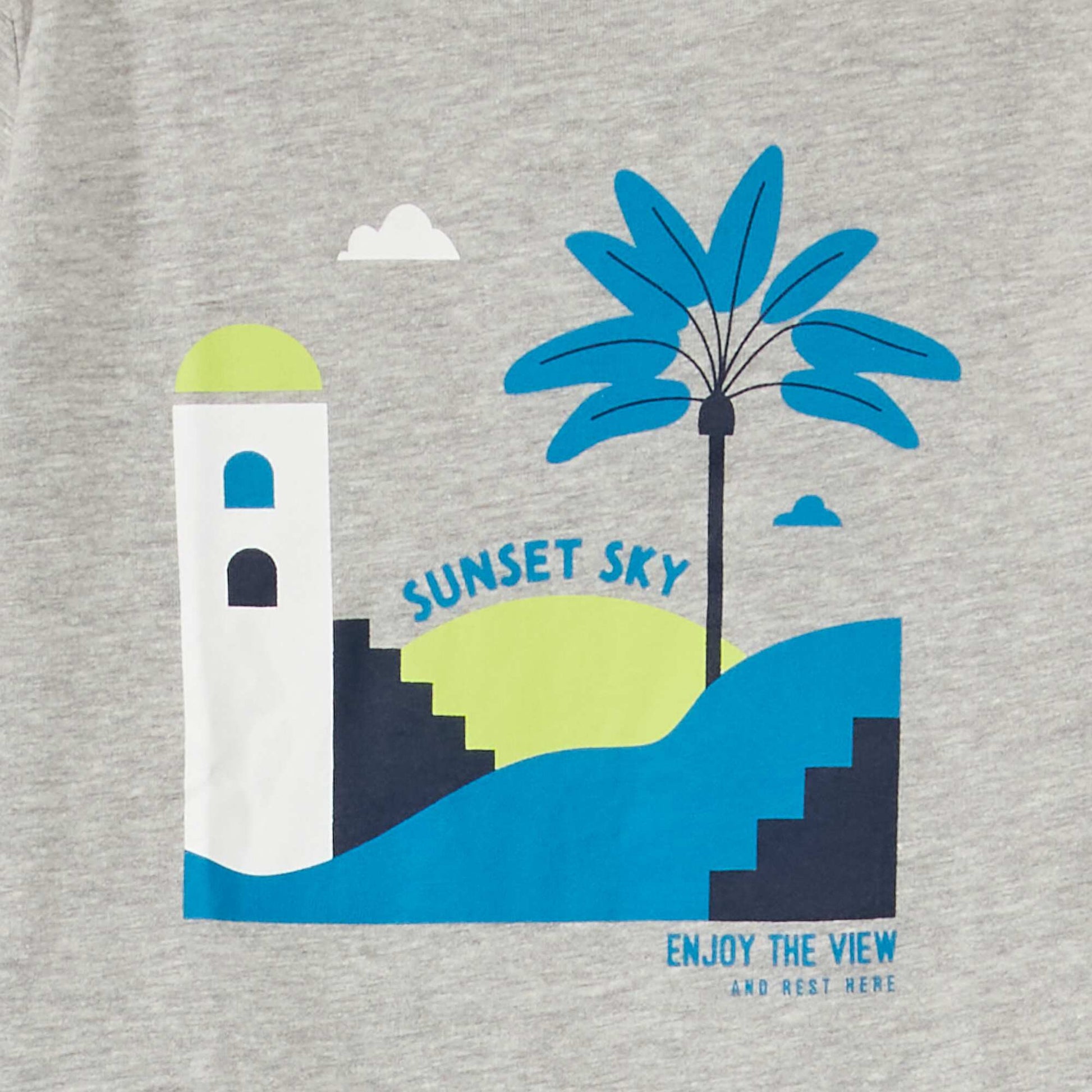 Tee-shirt imprim Gris