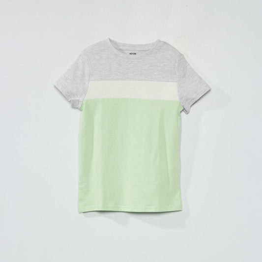 T-shirt en jersey color-block Vert
