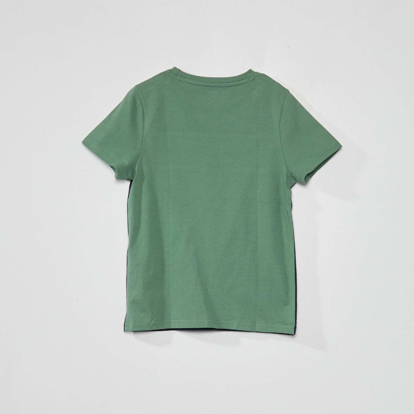 T-shirt en jersey color-block Noir/vert