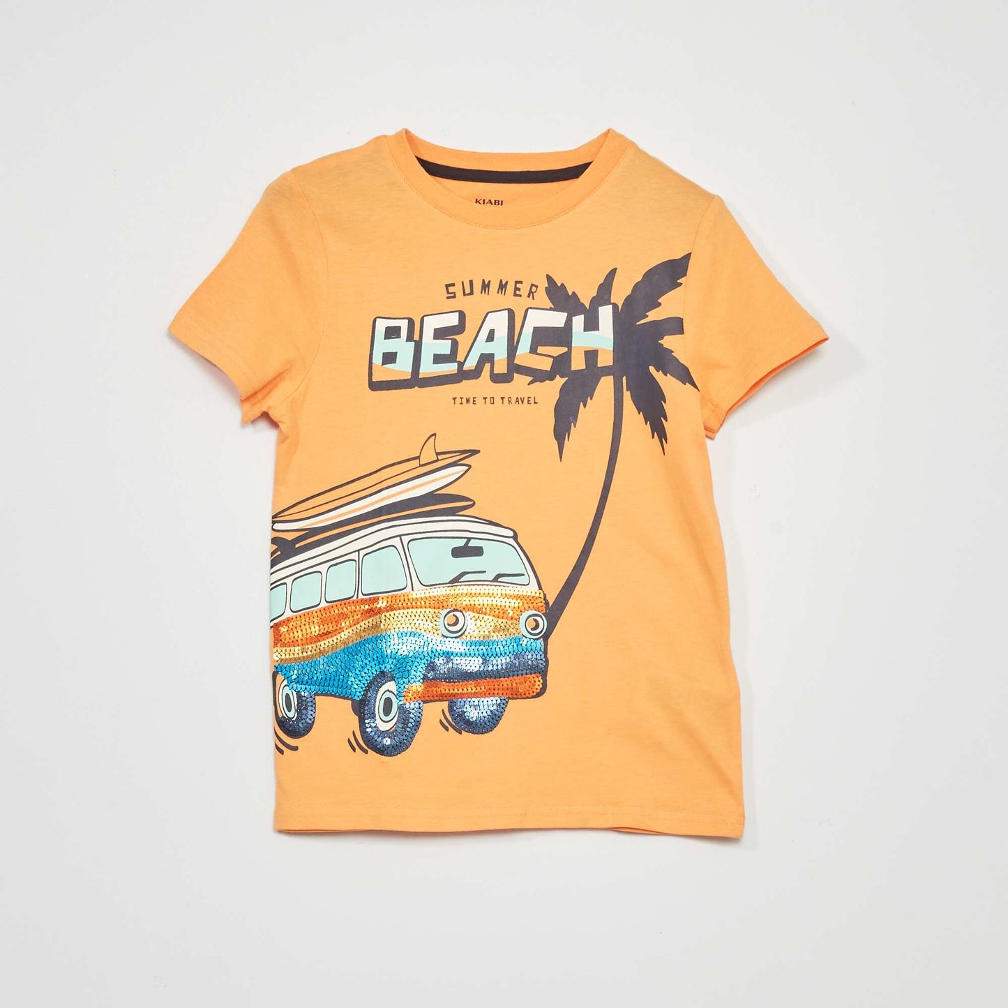 T-shirt sequins Orange