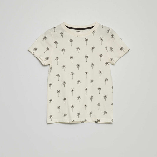 T-shirt motif Beige