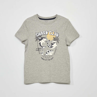 T-shirt imprim en jersey Gris