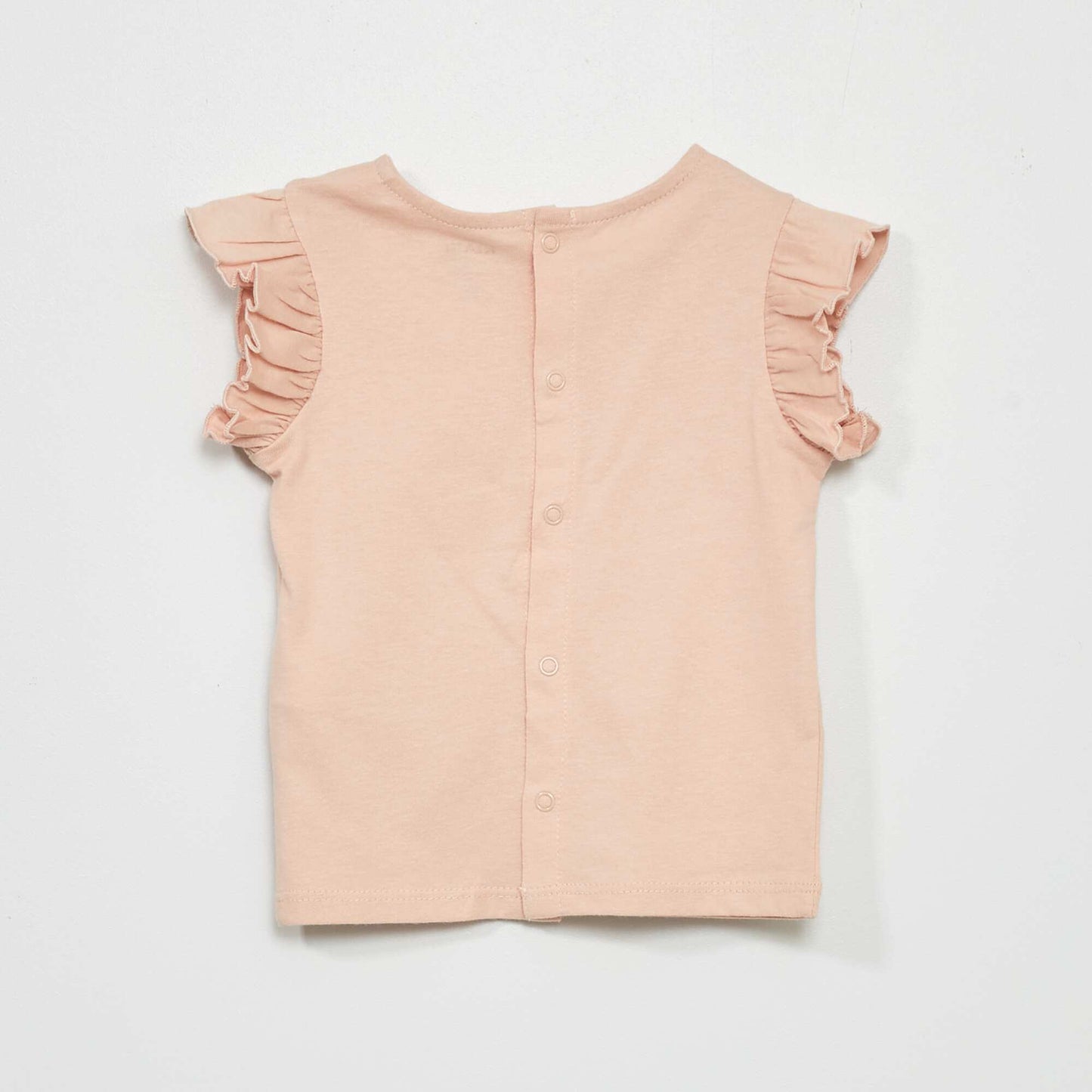 Tee-shirt manches volant es Rose clair