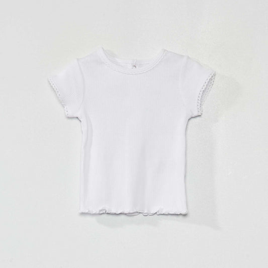 T-shirt manches courtes blanc